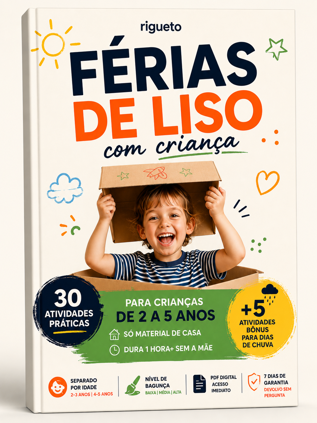 Guia Férias de Liso com Criança — 30 atividades para 2 a 5 anos